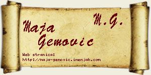 Maja Gemović vizit kartica